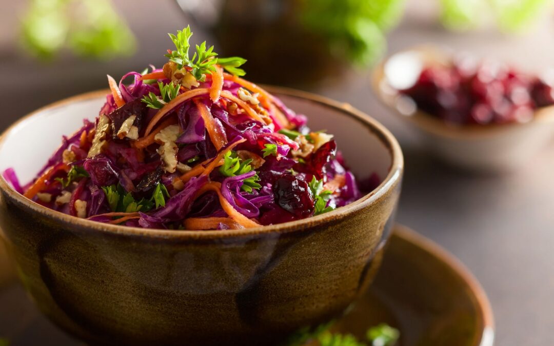 Antioxidant Purple Cabbage Salad with Pine Nuts! 🥗