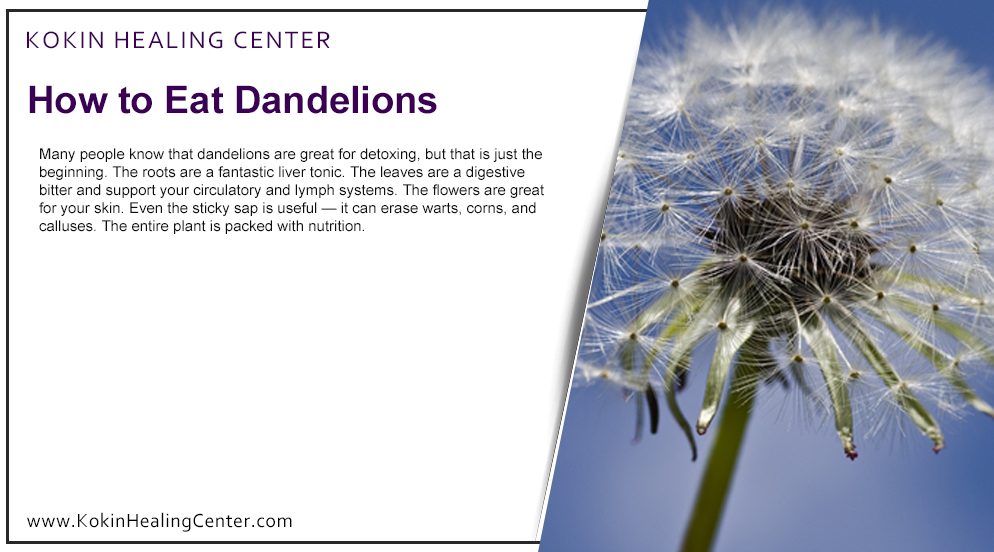 How to Eat Dandelions