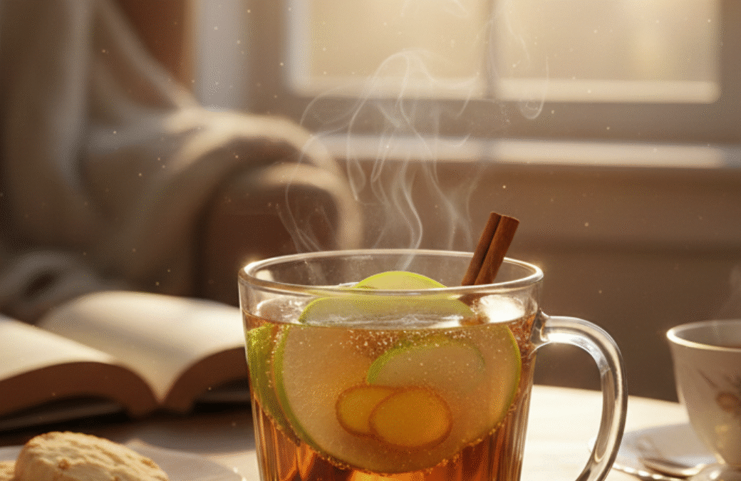 Warm Apple-Cinnamon Digestive Spritzer