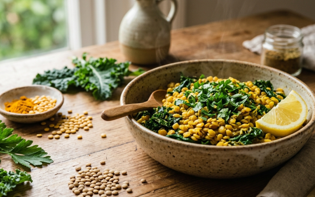 Lentils with Turmeric & Greens