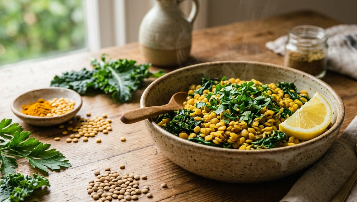 Lentils with Turmeric & Greens2