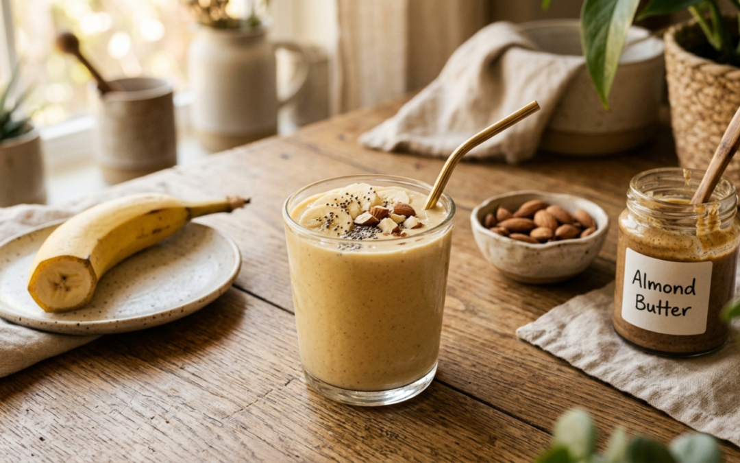 Banana Almond Protein Smoothie